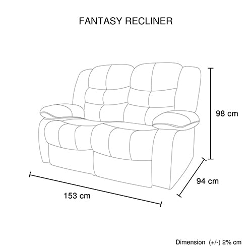 Fantasy Recliner Pu Leather 2R Brown