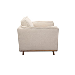 York Sofa 1 Seater Fabric Cushions Modern Sofa Beige Colour