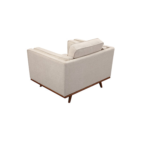 York Sofa 1 Seater Fabric Cushions Modern Sofa Beige Colour