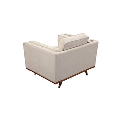 York Sofa 1 Seater Fabric Cushions Modern Sofa Beige Colour