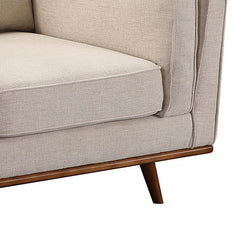 York Sofa 1 Seater Fabric Cushions Modern Sofa Beige Colour