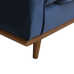 York Sofa 1 Seater Fabric Cushion Modern Sofa Blue Colour