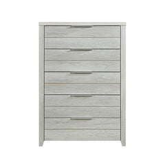 Cielo Tallboy White Bedroom Drawer Cabinet Ash
