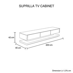 Suprilla TV Cabinet Black Colour