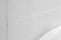 Double PU Leather Bed Frame White