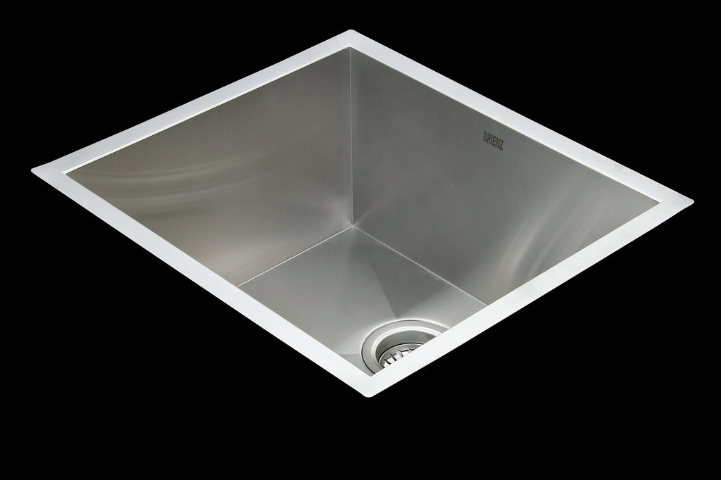 510x450mm Handmade Stainless Steel Undermount / Topmount Kitchen Laundry Sink with Waste