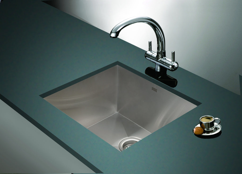 510x450mm Handmade Stainless Steel Undermount / Topmount Kitchen Laundry Sink with Waste