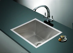 510x450mm Handmade Stainless Steel Undermount / Topmount Kitchen Laundry Sink with Waste