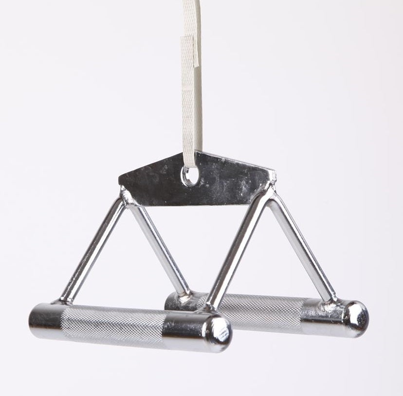 Close Grip Seated Row Handle Bar Triangle Cable Attachment