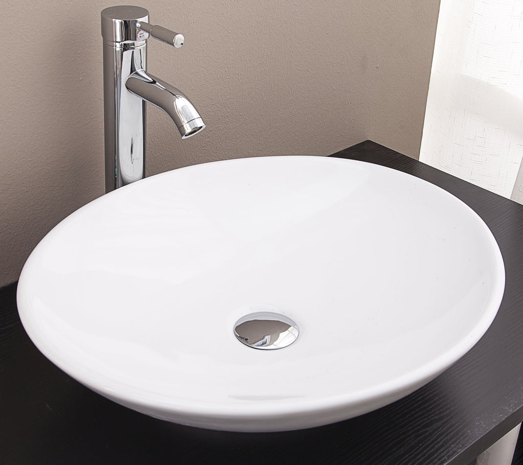 Bathroom Ceramic Oval Above Countertop Basin for Vanity