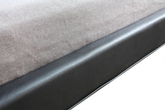 Double PU Leather Deluxe Bed Frame Black