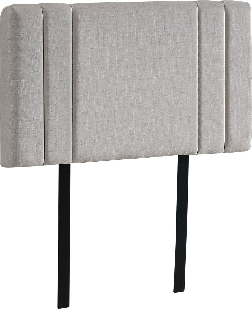 Linen Fabric Single Bed Deluxe Headboard Bedhead - Beige