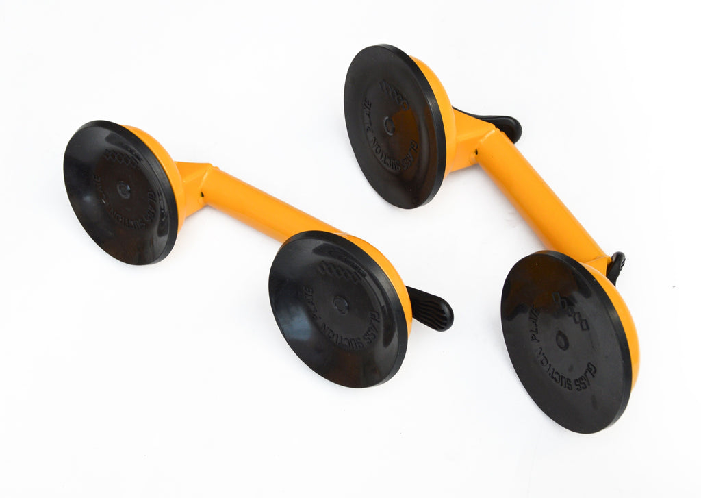 2x 100kg Aluminum Alloy Double Locking Suction Cup Glazer Glass Sucker Lifter