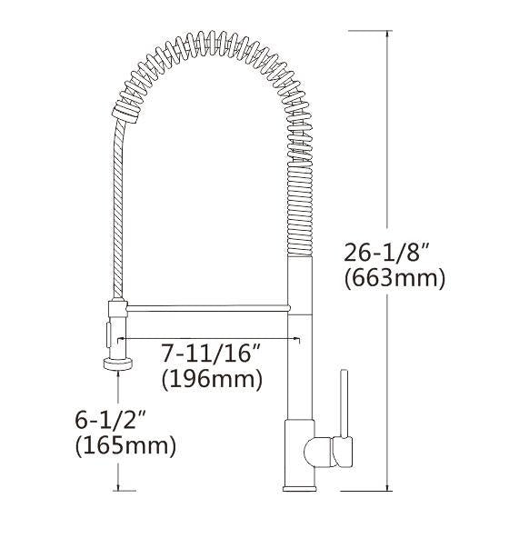 Basin Mixer Pull-Out Kitchen Tap Faucet Laundry Sink