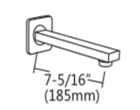 228mm Bath Spout Polished Chrome Finish