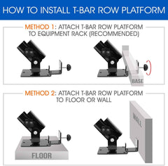 T Bar Row Landmine Platform 360-degree Swivel Fits 1