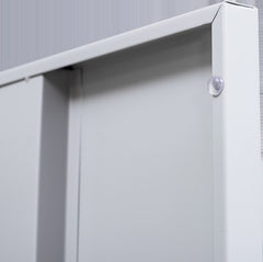 4-Digit Combination Lock One-Door Office Gym Shed Clothing Locker Cabinet Grey