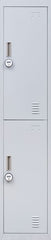 4-Digit Combination Lock 2-Door Vertical Locker for Office Gym Shed School Home Storage Grey