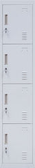Standard Lock 4 Door Locker for Office Gym Grey