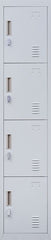 Padlock-operated lock 4 Door Locker for Office Gym Grey