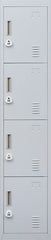 3-digit Combination Lock 4 Door Locker for Office Gym Grey