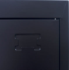 Padlock-operated lock 4 Door Locker for Office Gym Black