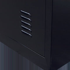 Padlock-operated lock 4 Door Locker for Office Gym Black