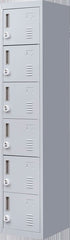 3-digit Combination Lock 6-Door Locker for Office Gym Shed School Home Storage Grey