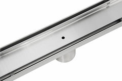 1200mm Tile Insert Bathroom Shower Stainless Steel Grate Drain w/Centre outlet Floor Waste