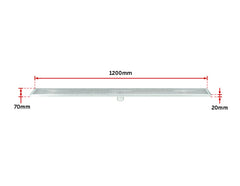 1200mm Bathroom Shower Stainless Steel Grate Drain w/Centre outlet Floor Waste Square Pattern