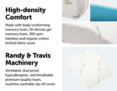 Wedge Elevation Pillow Cool Gel Memory Foam Leg Raiser Support Cushion