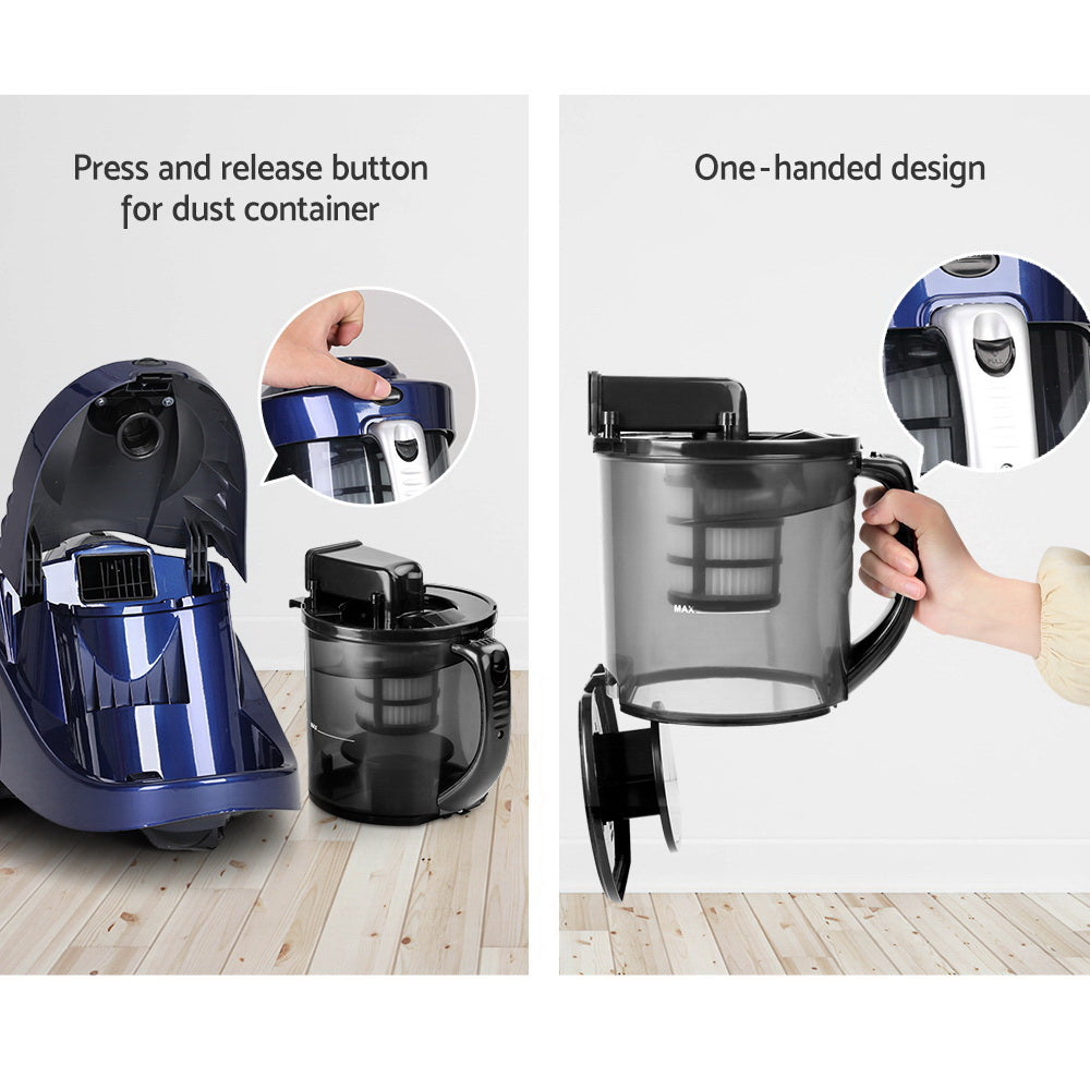 Devanti 2200W Bagless Vacuum Cleaner Blue