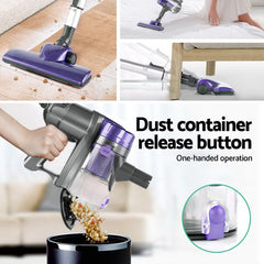 Devanti Stick Vacuum Cleaner Handheld Corded 450W Purple