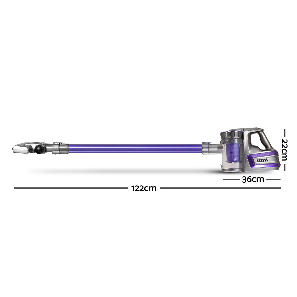 Devanti Stick Vacuum Cleaner Bagless Cordless 150W Purple