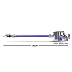 Devanti Stick Vacuum Cleaner Bagless Cordless 150W Purple