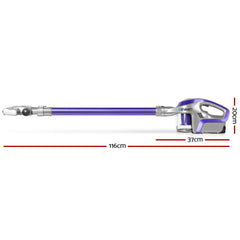 Devanti Stick Vacuum Cleaner Bagless Cordless 150W Purple