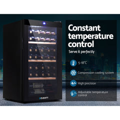 Devanti Wine Fridge Cooler 34 Bottles
