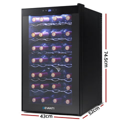 Devanti Wine Fridge Cooler 28 Bottles
