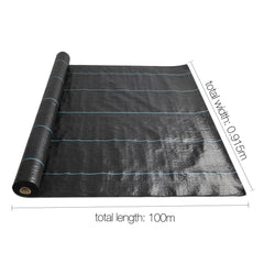 Instahut 0.915x100m Weed Mat Weedmat Control Plant