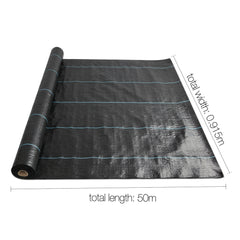Instahut 0.915x50m Weed Mat Weedmat Control Plant