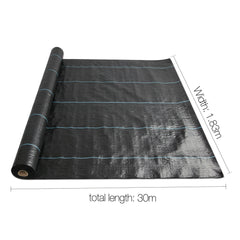 Instahut 1.83x30m Weed Mat Woven Fabric Weed Mat Control Matting Garden Plant