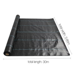Instahut 3.66x30m Weed Mat Weedmat Control Plant
