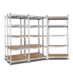 Giantz 5x1.8M Garage Shelving Warehouse Rack Pallet Racking Storage Shelf Silver