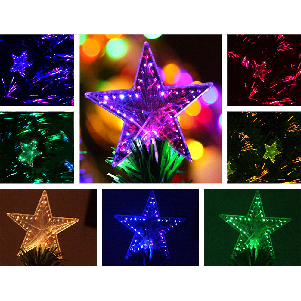 Jingle Jollys 1.2m Christmas Tree Optic Fibre LED Xmas tree Multi Colour