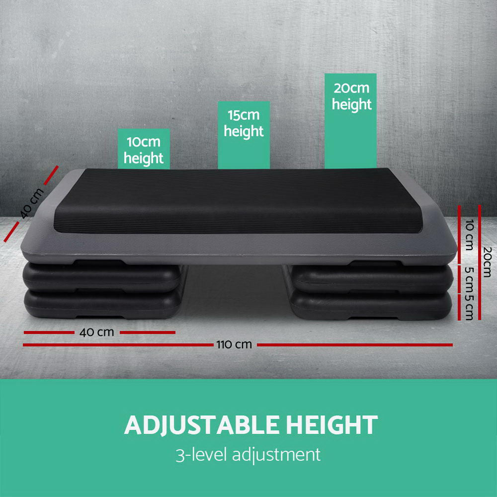 Everfit 3 Level Aerobic Step Exercise Stepper 110cm Gym Home Fitness