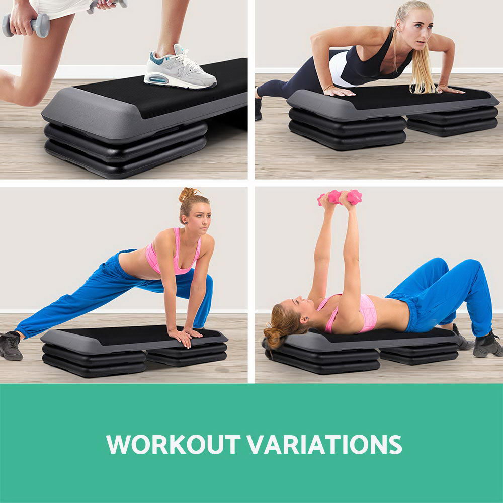 Everfit 3 Level Aerobic Step Exercise Stepper 110cm Gym Home Fitness