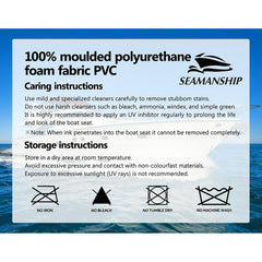 Seamanship 2X Folding Boat Seats Marine Seat Swivel Low Back 4cm Padding Grey