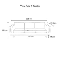 3 Seater Sofa Beige Fabric Modern Lounge Set for Living Room Couch with Wooden Frame