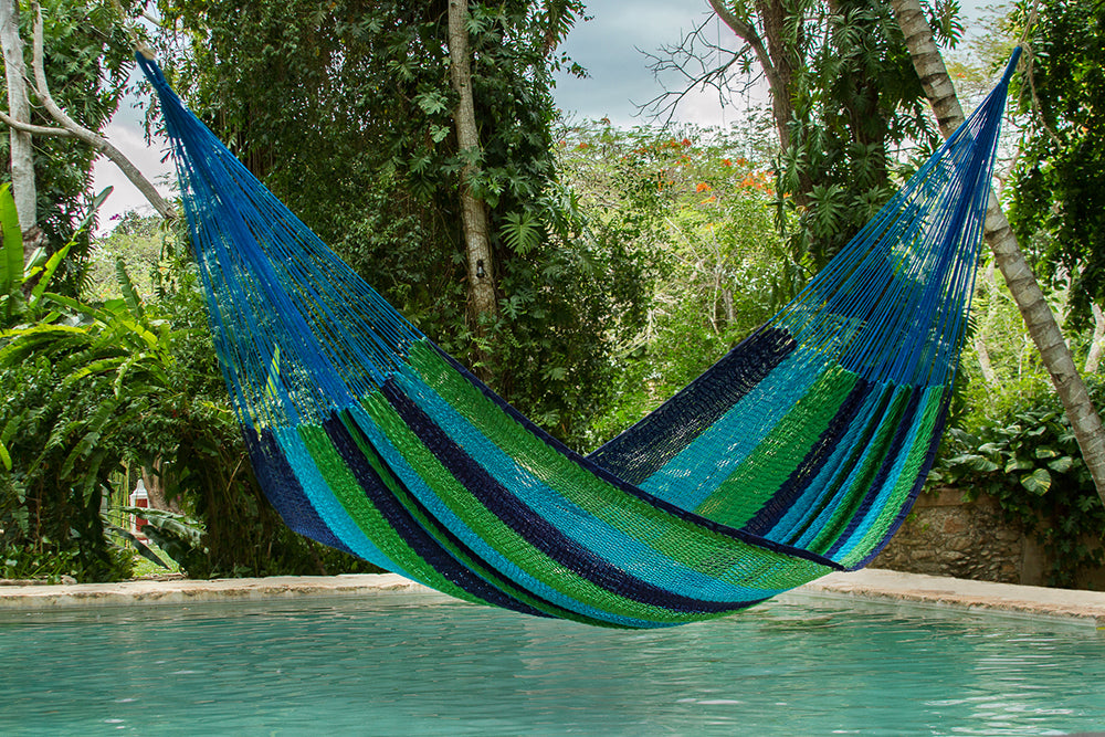 Outdoor undercover cotton Mayan Legacy hammock Family size Oceanica
