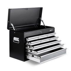 Giantz 9 Drawer Tool Box Cabinet Chest Toolbox Storage Garage Organiser Grey